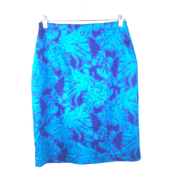 Worthington Dresses & Skirts - Worthington Skirt Size 6 Floral Blue Straight *Q